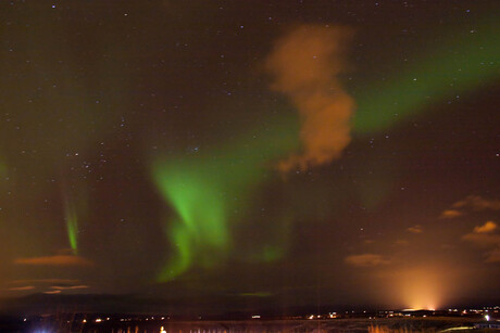 Aurora nabij Fludir IJsland