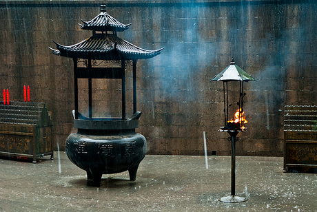 Tempel in de Regen