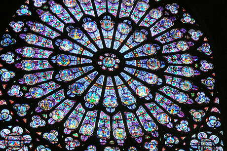 glas in lood in Notre Dame