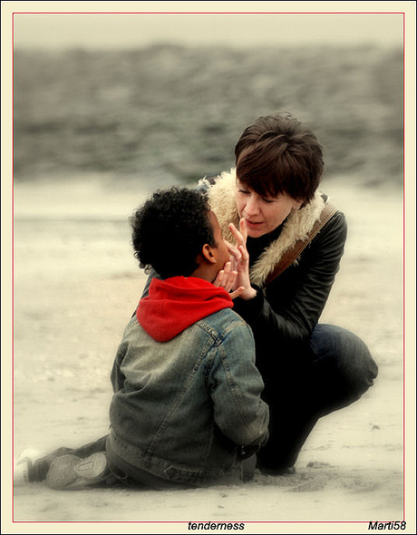 teder moment op het strand