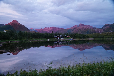 Zonsondergang op de Lofoten.