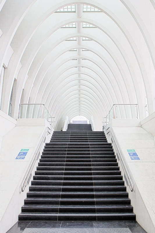 Repeating Pattern - Foto genomen in station Guillemins in Luik. - foto door fotojoel op 21-04-2013 - deze foto bevat: architectuur, herhaling, highkey, guillemins