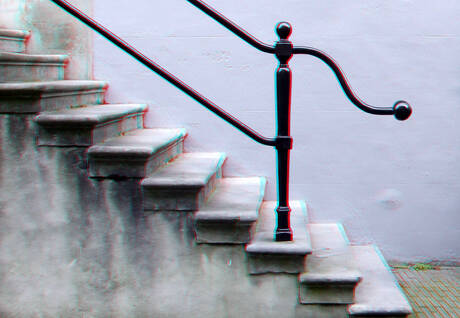 Trap met leuning Dordrecht 3D anahlyph