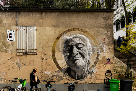 Muurschildering Montmartre, Parijs