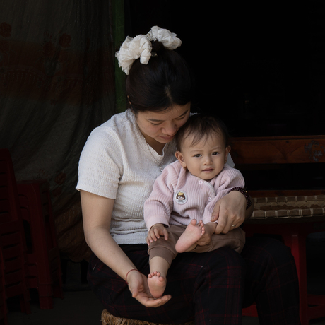 Jong gezin in noord-Vietnam