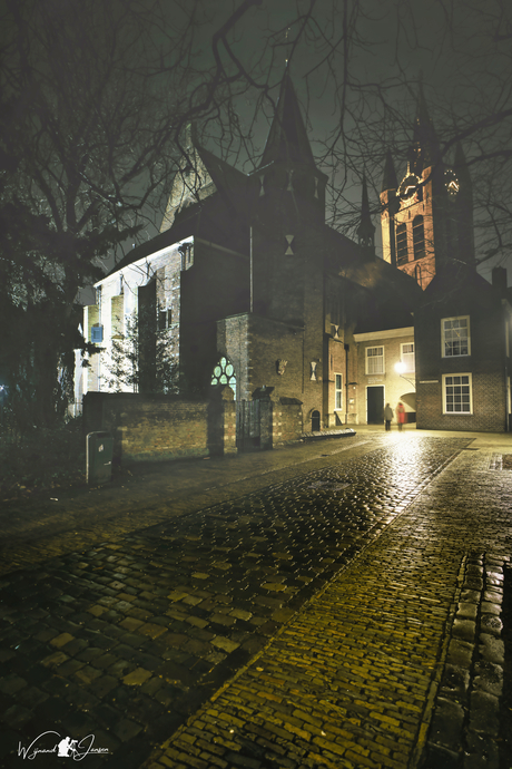Delft at night