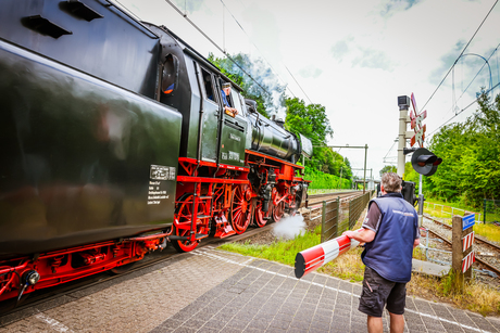 Stoom rijdt door Amersfoort