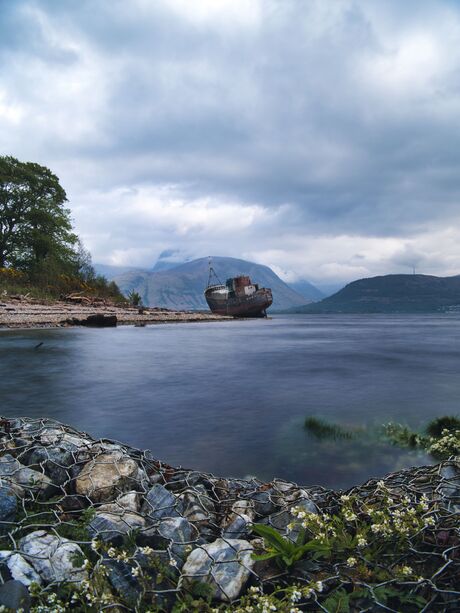 Verlaten schip in Fort William