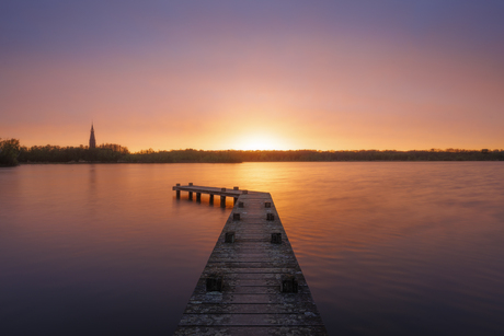 Knallende zonsondergang