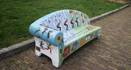   Winterschaats bankje 