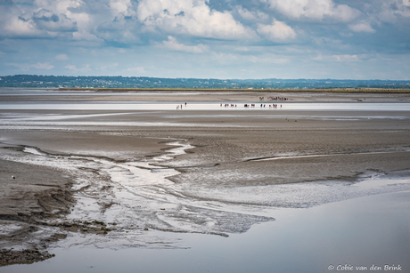 Wadlopen in de baai van Le Mont-Saint-Michel - Normandië.