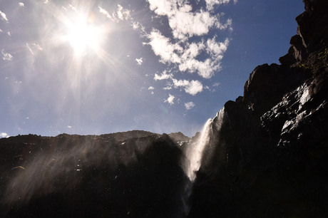 Zon, wolken, water