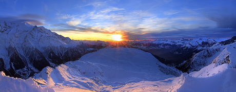 Coucher du soleil Chamonix-Mont-Blanc