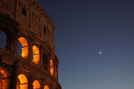 colosseum by night