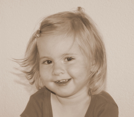 Evy's eerste fotoshoot