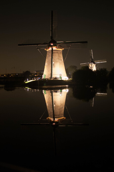 Kinderdijk, verlichte molens