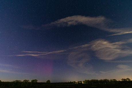 Het noorderlicht van gisteravond 