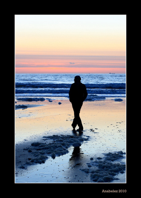 Silhouette on the beach