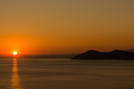 zonsondergang in Benidorm