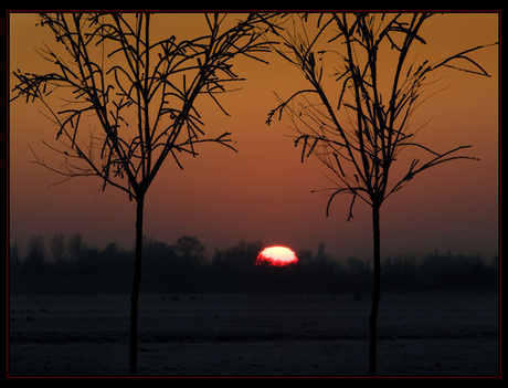 ondergaande zon