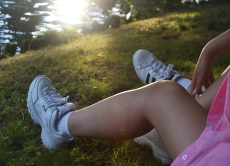 Sunbathing in the park