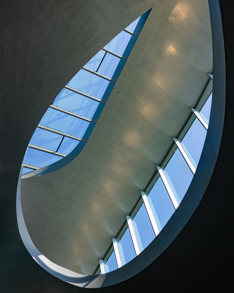 In de vorm van een blad