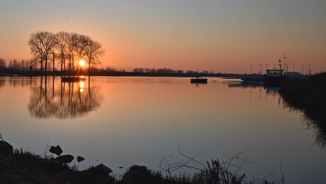 Ingen bij zonsondergang