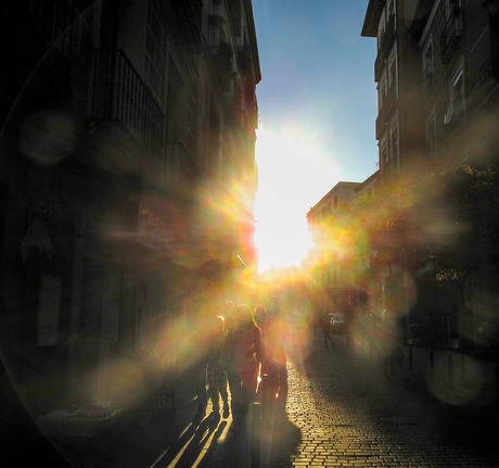 Zonsondergang in Madrid