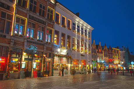 Eerste HDR foto Kerstsfeer in Brugge