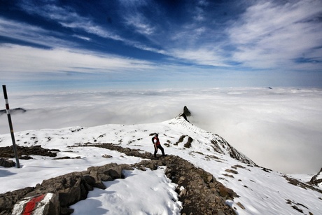 Above the clouds