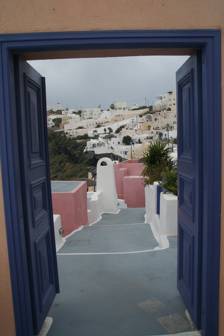 venster op Santorini
