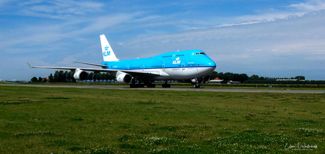 KLM 747 taxiënd