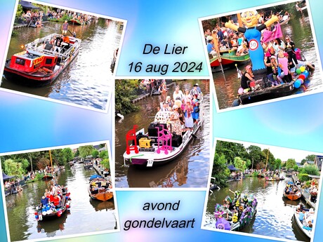 Collage  Avond  Gondelvaart  De Lier  16 aug 2024  