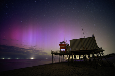 Noorderlicht boven Petten