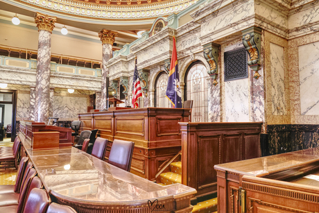 The chamber of Mississippi Senate.