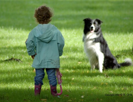 Dochter en een hond