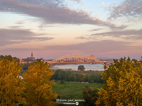 Zicht op de stad Nijmegen 