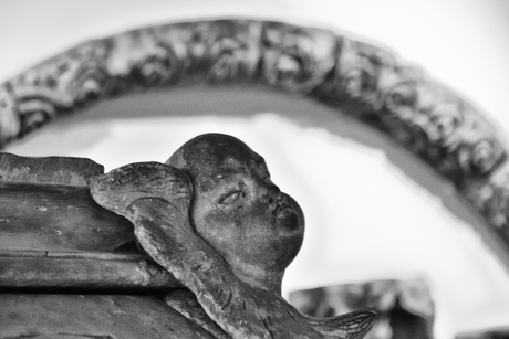 Sarcofaag, detail (monochrome). 