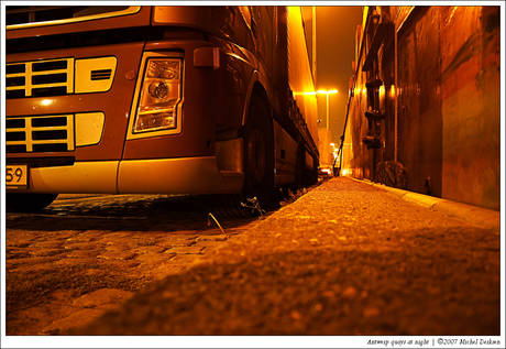 Antwerp quays at night