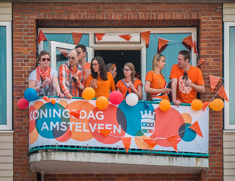 Balkonscene...............Koningsdag Amstelveen