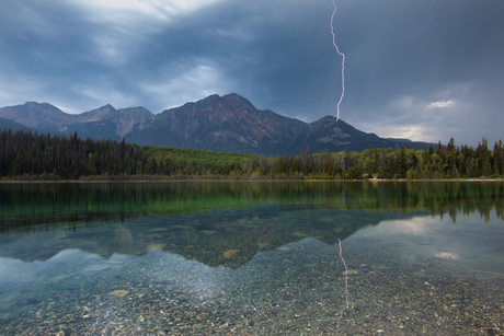 Onweer in de Rocky Mountains