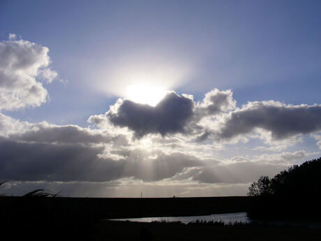 achter de wolken schijnt de zon