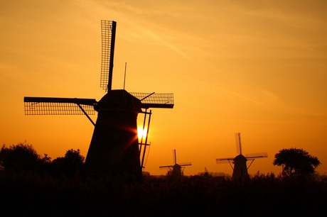 Zonsondergang Kinderdijk