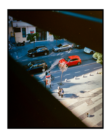 Stadsleven door het raam