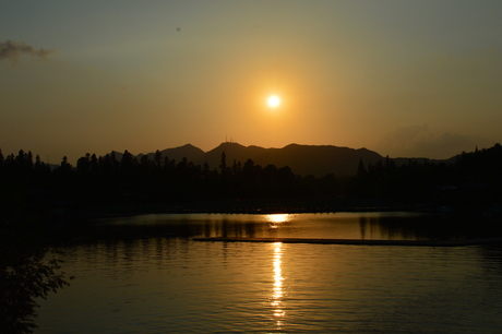 Hangzhou zonsondergang