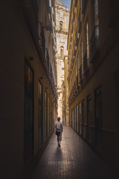 De smalle straatjes van Malaga