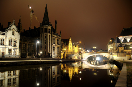 Graslei & Korenlei in Gent, België