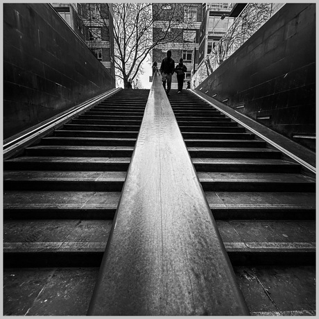 Stairs in black and white