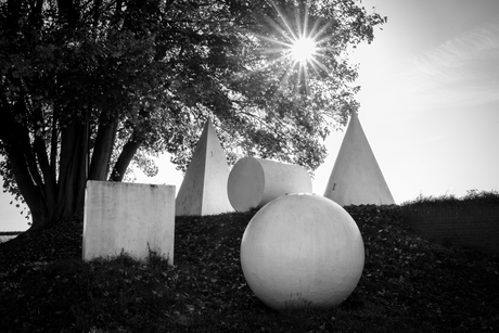 Geometrische vormen in het landschap