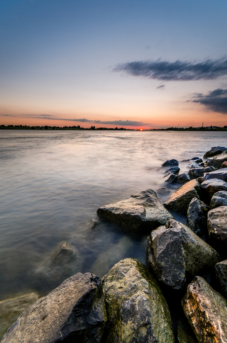 Zonsondergang rijn